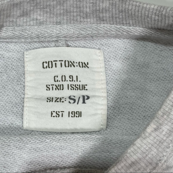 Oversized Small Grey Sweater Cotton On Printed - Picture 5 of 6